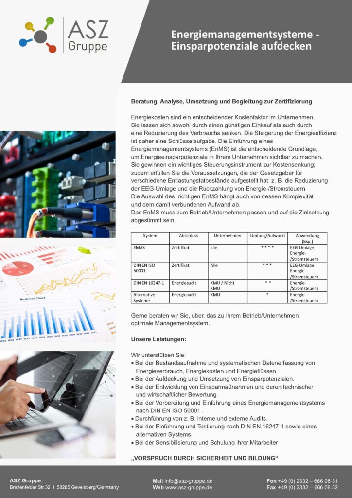 Energiemanagemenetsysteme Flyer ASZ Gruppe_Seite_1