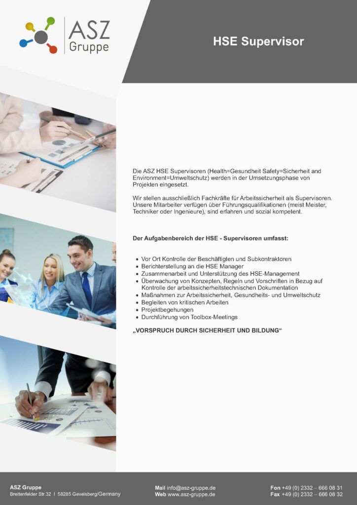 Gestellung HSE Supervisor Flyer ASZ Gruppe_Seite_1