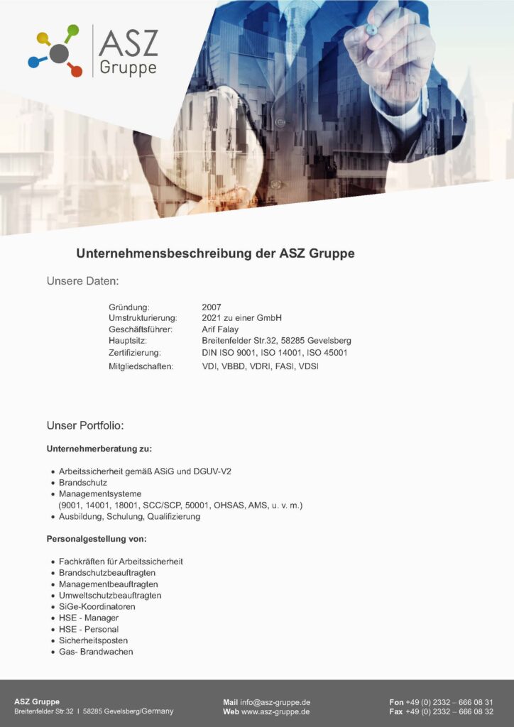 Unternehmensbeschreibung Flyer ASZ Gruppe_Seite_1